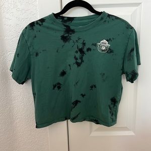 Black and green Smokey the Bear crop top